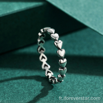 Personnalité plaqué or en vrac Sterling Silver Heart Bague